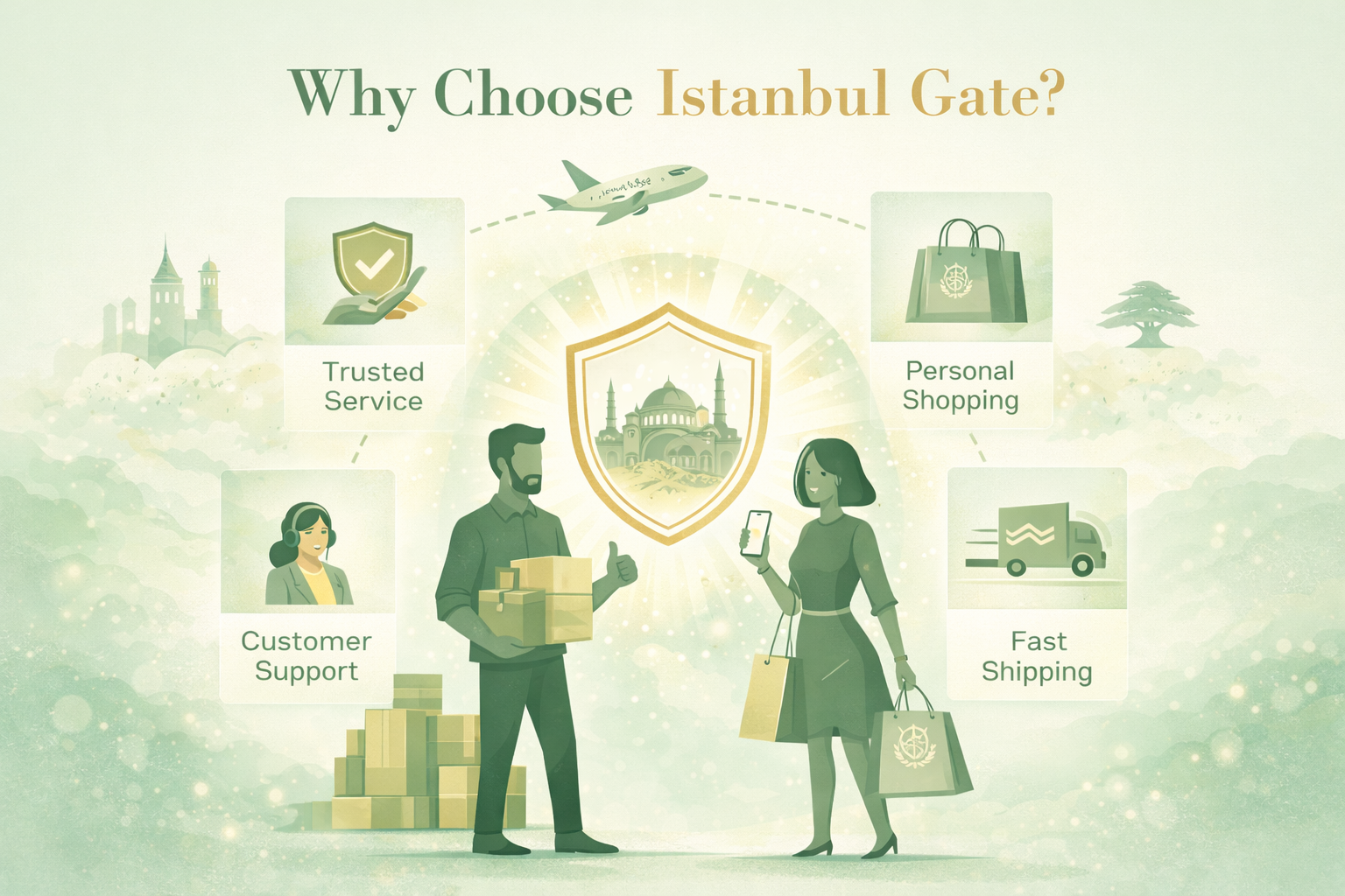 Selection of natural skincare products